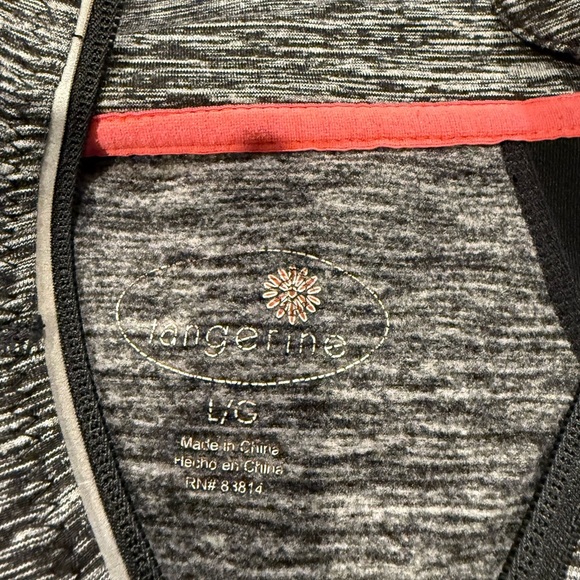 Tangerine Heathered Zip-Up Jacket - Picture 3 of 3